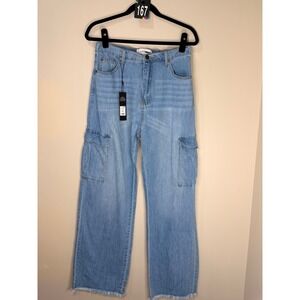 #167 FASHION NOVA Sz. L W: 31-33 R: 12.5 I: 30.5" wide leg jeans NWT
